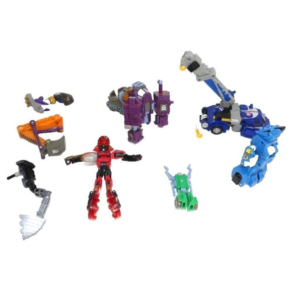 Vintage TRANSFORMERS from the 1990's set of eight misc figures & pieces